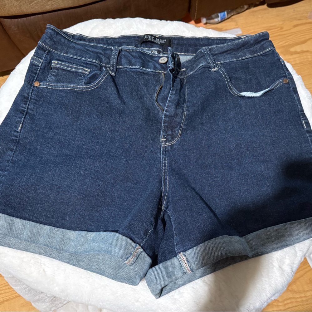 Judy Blue Dark Indigo Denim Shorts